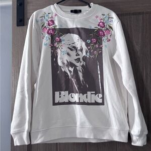Blondie Graphic Floral Crewneck Sweatshirt - White